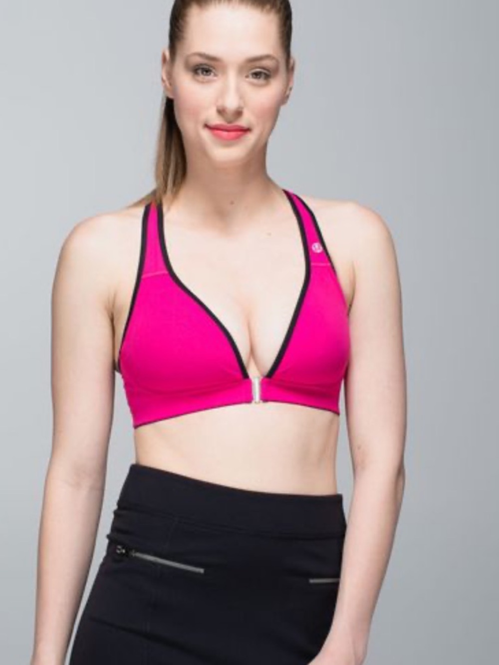 lululemon athletica Women's Lift & Separate IV Front-Zip Sports Bra - Pink